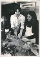 1981 Chef Jim Rivas shows Melanie Liss how to prepare a Mother's Day ...