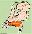 North Brabant location on the Netherlands map - Ontheworldmap.com