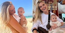 Perrie Edwards shares adorable baby photos with Axel on the beach - Hot ...