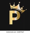 Letter P Crown Logo Crown Logo Stock Vector (Royalty Free) 2148979667 ...