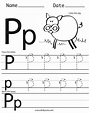 Letter P Worksheets | Alphabet worksheets preschool, Letter p ...
