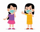 Cute kids wearing face mask protection vector 2061148 Vector Art at ...