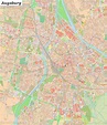 Große detaillierte stadtplan von Augsburg
