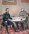 Robert E Lee Surrenders To Ulysses S Grant At Appomattox Courthouse ...
