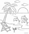 Dibujos de Playa para colorear - Páginas para imprimir gratis