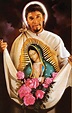 Juan Diego and on his tilma the image of Our Lady of Guadalupe Catholic ...