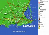 Tourist Map of Surroundings of Cartagena