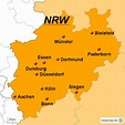 StepMap - NRW-Städte - Landkarte für Deutschland