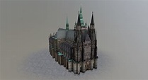 3D model Prague Vitus Cathedral VR / AR / low-poly | CGTrader
