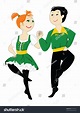 Irish Dancers Children Dancing Irish Folk: vector de stock (libre de ...