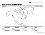 North American Climate Zones Map Worksheet by Marie Butterworth | TPT