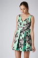 Lyst - Topshop Stand Out Flower Prom Dress in Green