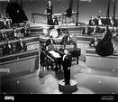 Jackie Gleason (front) leading his orchestra, 1950s Stock Photo - Alamy