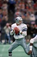 Quarterback Danny White of the Dallas Cowboys in action against the ...