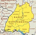 Baden-Württemberg Mapa de Ciudades | Mapa de Alemania Ciudades