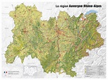 Carte de l'Auvergne-Rhône-Alpes - Auvergne-Rhône-Alpes cartes de la région