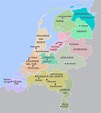 Las provincias y ciudades de Países Bajos