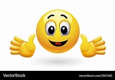 Smiley gesturing with his hands Royalty Free Vector Image