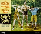JUNGLE GENTS, von links, Huntz Hall, Clint Walker, Leo Gorcey, 1954 ...