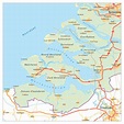 Digitale kaart van Zeeland