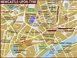 Map of Newcastle Upon Tyne, UK - Free Printable Maps