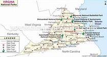 Virginia National Parks Map | Virginia State Parks Map