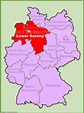 Lower Saxony location on the Germany map