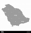 Mapa con dot - Arabia Saudí . Plantilla para tu diseño Imagen Vector de ...