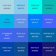 99 Shades of Blue Color with Names, HEX, RGB, & CMYK (2023) • Colors ...