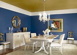 Benjamin Moore New York State of Mind (blue Tumeric (ceiling) | Dining ...