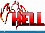 Word Hell With Stylized Devil Isolated Stock Photo - Image: 36560780