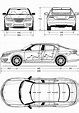 Saab 9 5 Sedan Dimensions Blueprint - Car Body Design