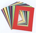Pack of 20 MIXED COLORS 11x14 Picture Mats Matting with White Core ...