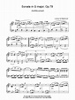 Sonata In G Major, Op. 79, 2nd Movement Sheet Music | Ludwig van ...