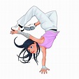 Mujer bailando breakdance | Descargar Vectores gratis