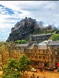 Edinburgh Castle from a Hotel window, Scotland. | Scotland castles ...