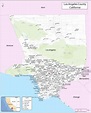 Los Angeles County Map, California | Cities in LA Country, Places to ...