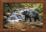 Shadow of the Forest Black Bear Framed Canvas Art Print Wall Art - Wall ...