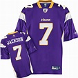 Amazon.com : Tarvaris Jackson Jersey: Reebok Purple Replica #7 ...