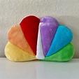 NBC Logo Plush Rainbow Peacock Logo Pillow 16" x 10" #NBCUniversal em 2021