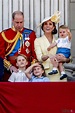 Los Duques de Cambridge con sus hijos Jorge, Carlota y Luis en Trooping ...