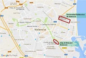 View of two routes in the city of Valencia. Source: Google Maps ...