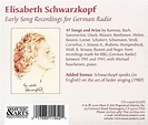 Elizabeth Schwarzkopf- Early Song Recordings For Gemran Ra (2 CD ...