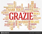 Grazie Thank You Italian Word Cloud Background All Languages ...