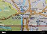London borough of Kingston Upon Thames location map Stock Photo - Alamy
