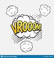 Vroom Comic Style Word On The Transparent Background Cartoon Vector ...