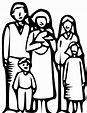 Clipart Black And White Family - ClipArt Best