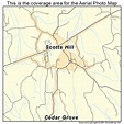 Aerial Photography Map of Scotts Hill, TN Tennessee