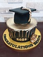 Black and gold graduation cake – Artofit