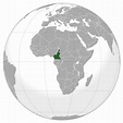 Grande mapa de ubicación de Camerún en África | Camerún | África ...